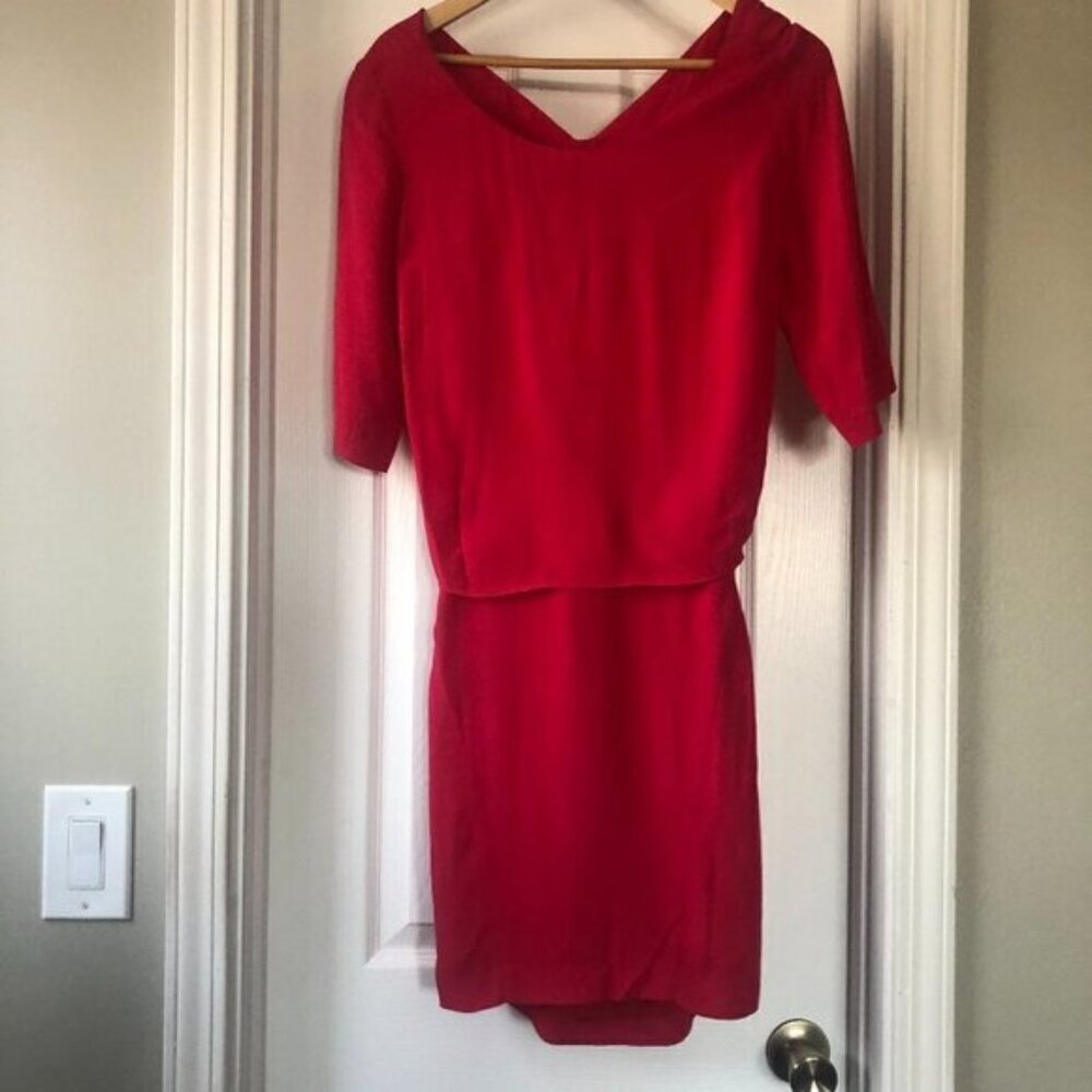 Sandro Paris Red Dress size 1 (S) Open Back